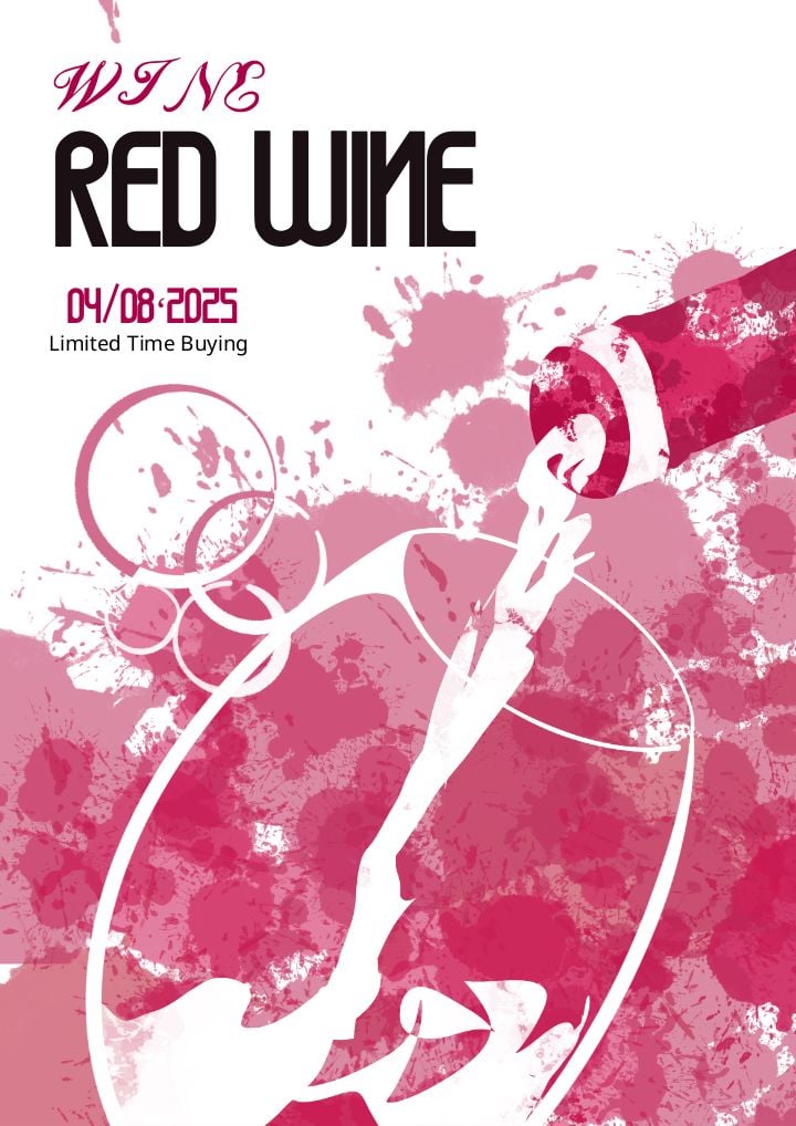 abstract poster for the promotion of red wine