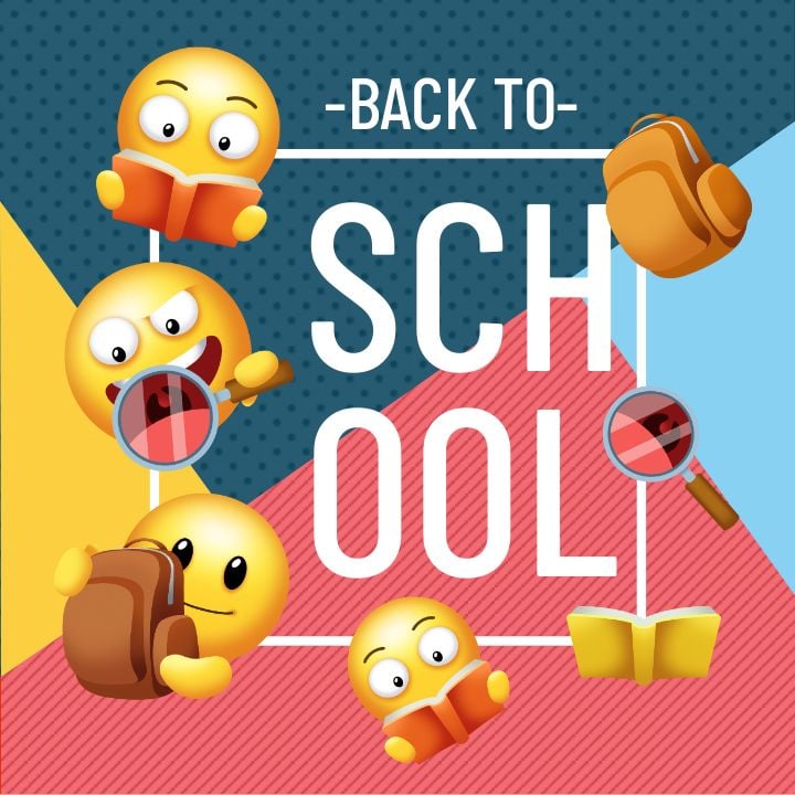 adorable back-to-school colorful social media posts