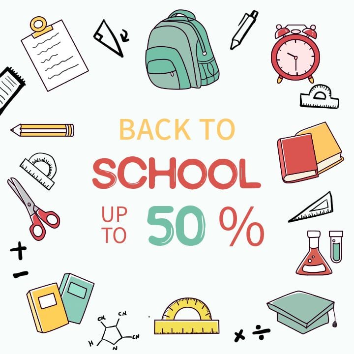 back-to-school sale cartoon fun with sns deals