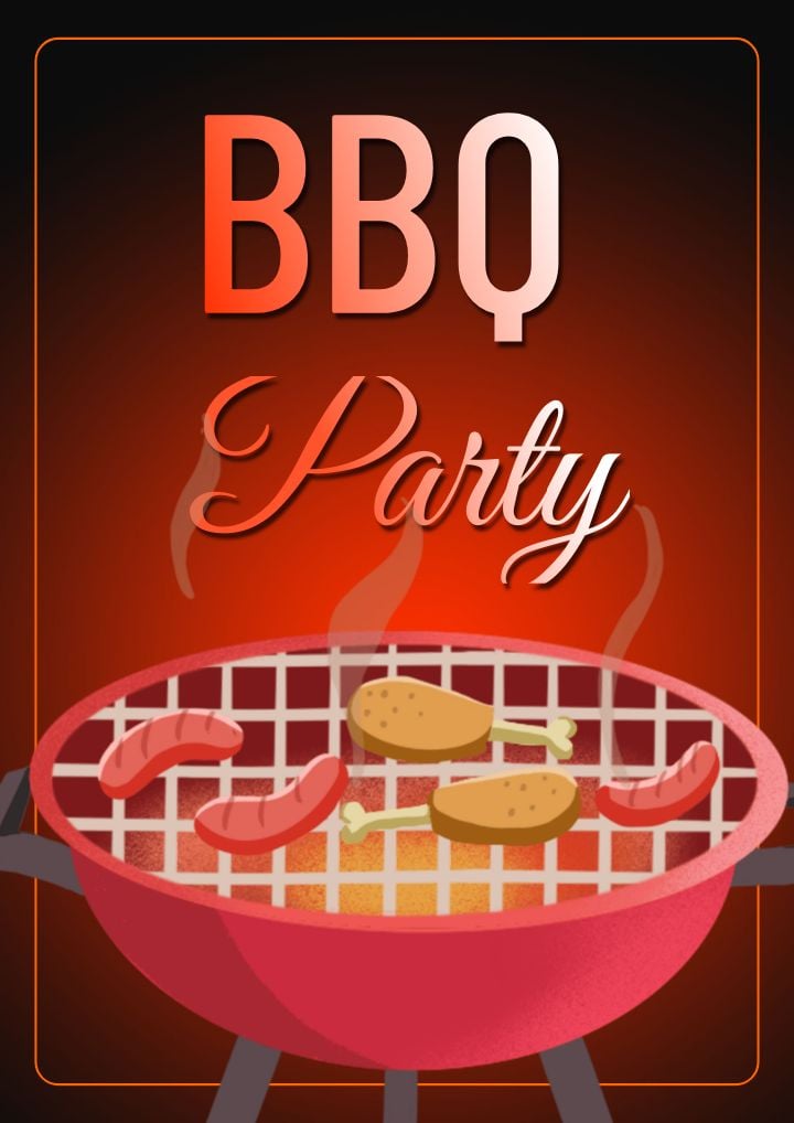 bbq promotion flyer