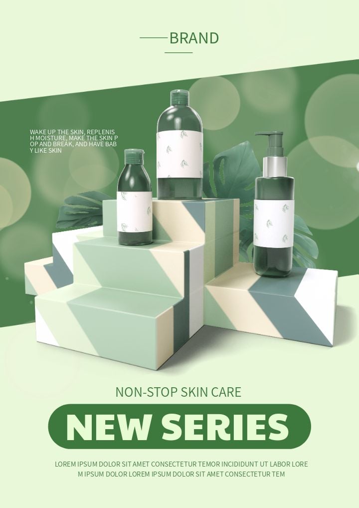 beauty skincare poster with a minimalistic business aesthetic