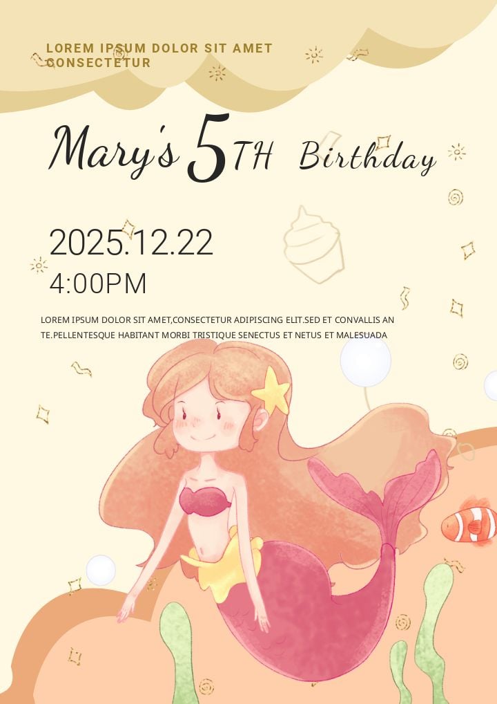 birthday celebration invite whimsical watercolor cartoon