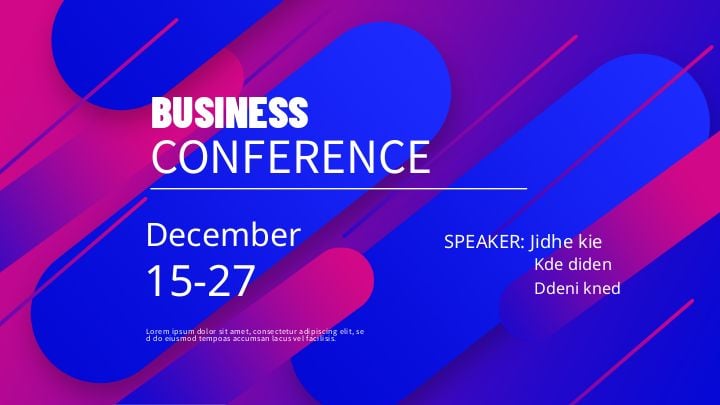 business meeting banner with blue and purple gradient