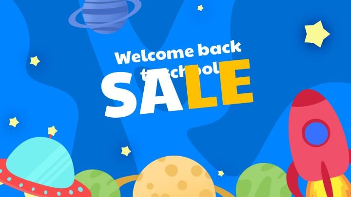 cartoon banner promoting opening activities