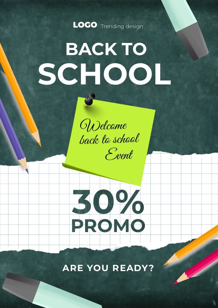 cartoon holiday poster celebrating back-to-school day
