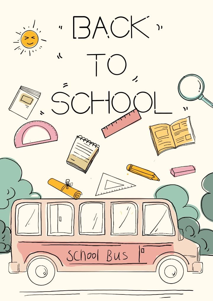 cartoon poster welcoming you back to school