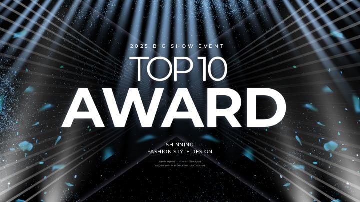 chic and minimalist awards event stage website banner