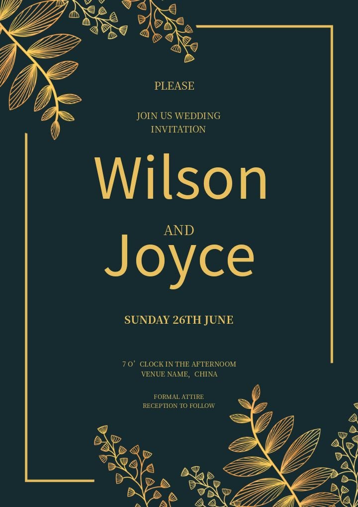 chic emerald wedding invitation