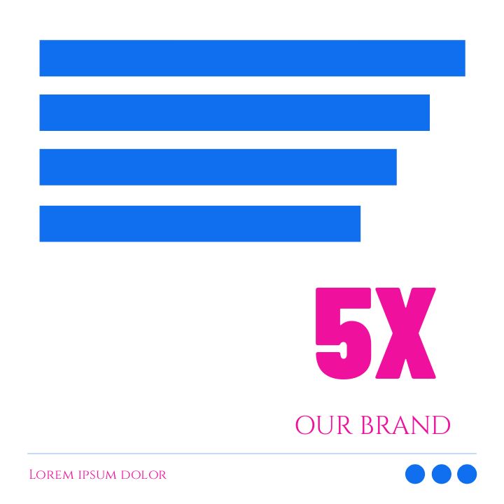 colorful promotion using geometric designs on social media