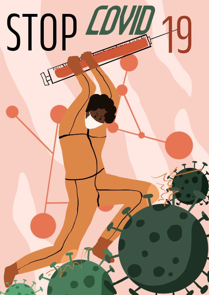 combatting the novel coronavirus concept poster