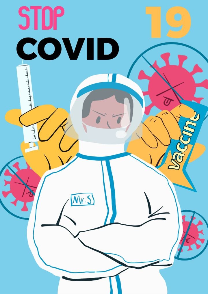 concept poster battling the novel coronavirus