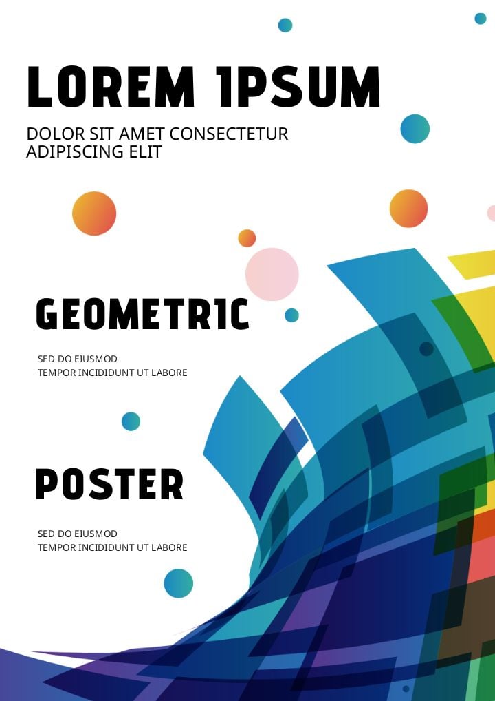 contemporary minimalist poster featuring abstract geometric art