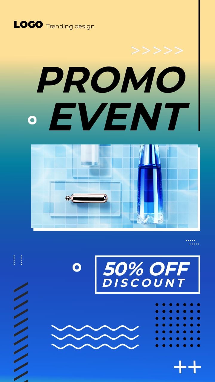 creative agency promoting fashion through geometric color blocks and gradients on instagram stories