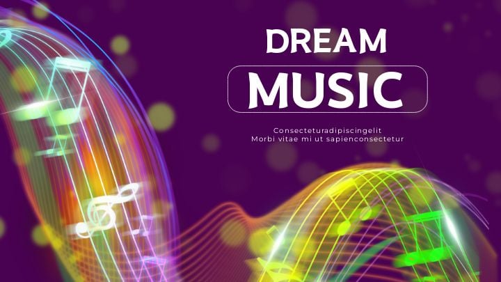 creative banner with musical note light effects