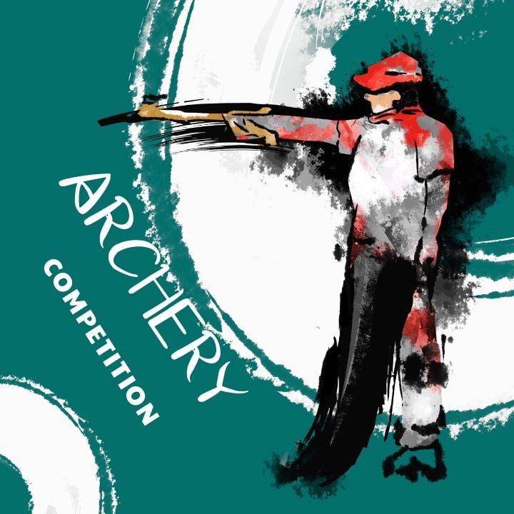 creative instagram post brush archery in olympic sports