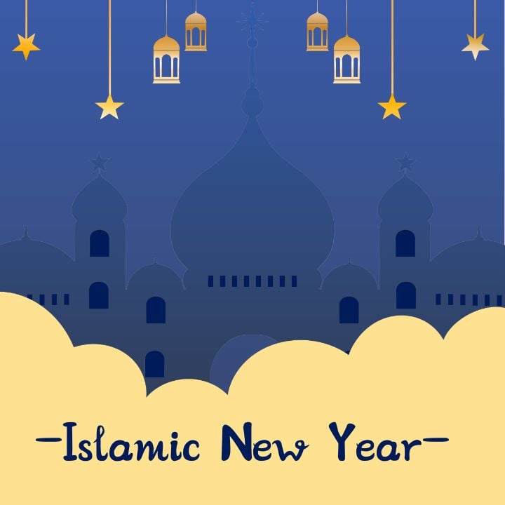 creative instagram post for islamic new year
