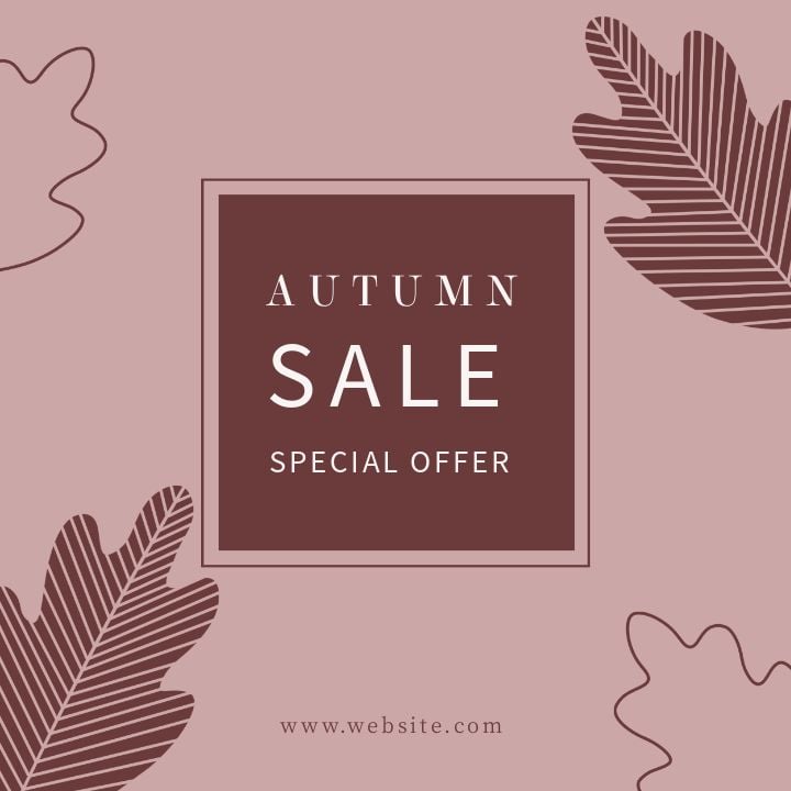 creative simple autumn sales instagram posts