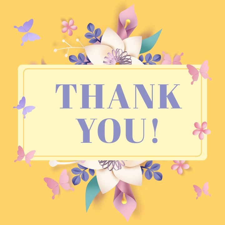 creative yellow paper flower thank you card with a simple twist