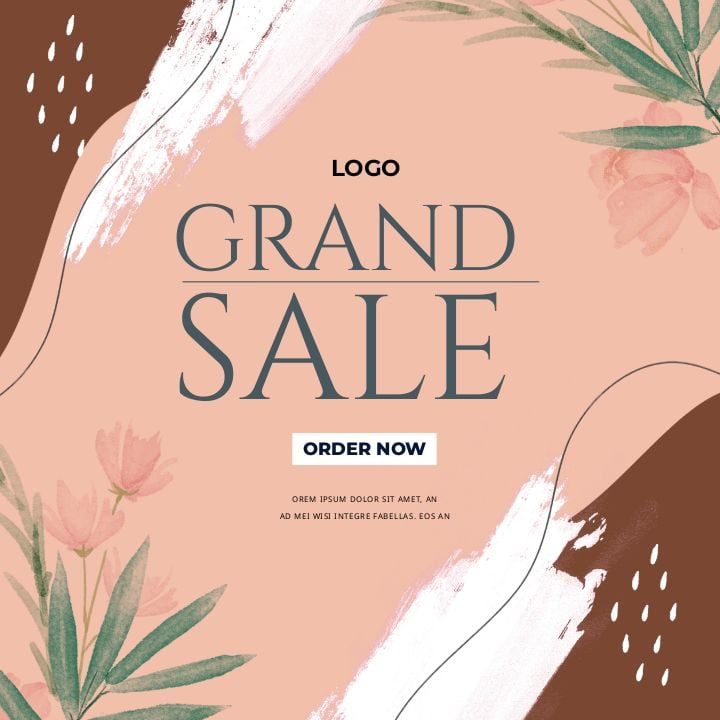 floral geometric art in contemporary social media promotion