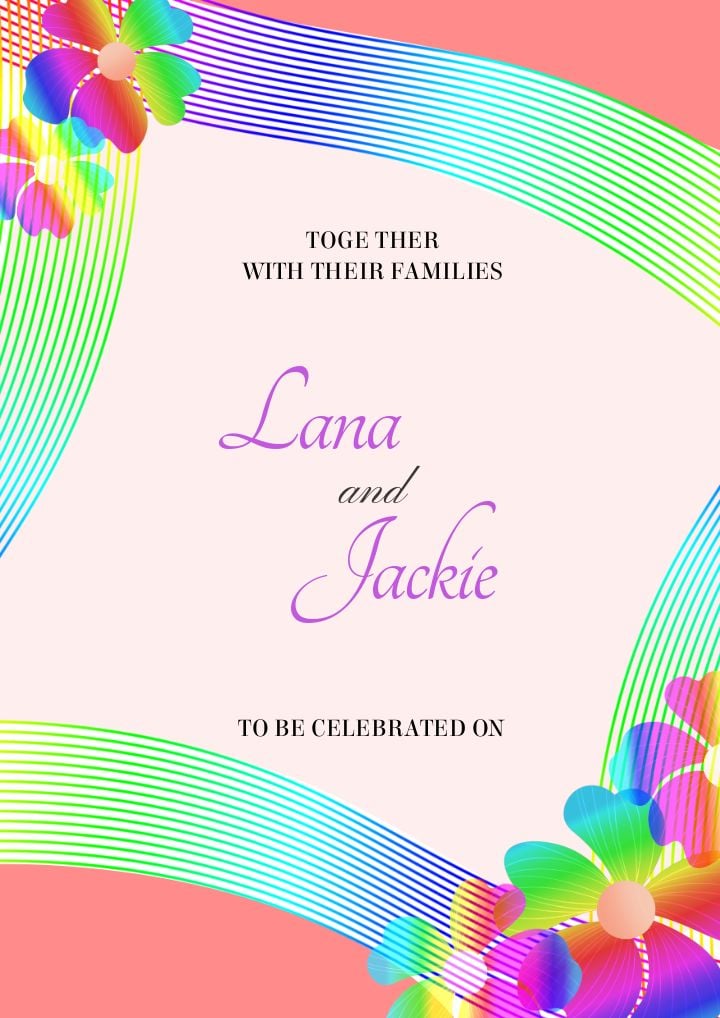 floral pink wedding invitation theme