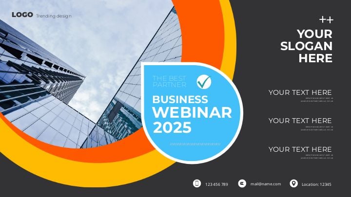 geometric business webinar banner for personalized fashion