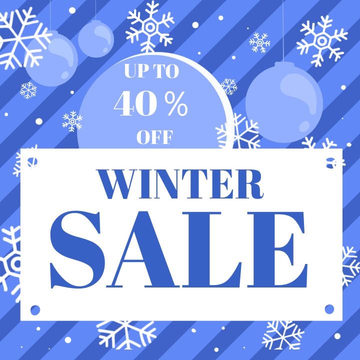 geometric instagram post for winter promotion