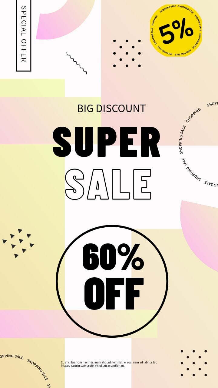 gradient geometric sales on instagram story