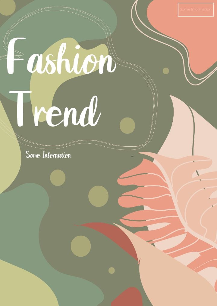 green and pink poster featuring fashion trend illustration art