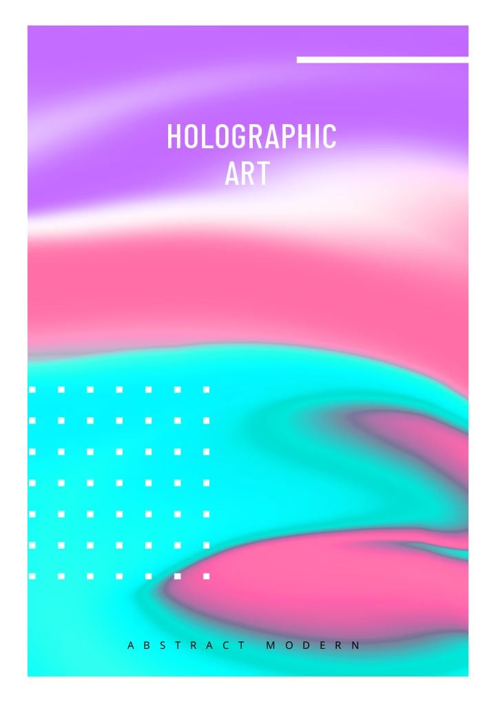 holographic art cover poster play of light and shadow
