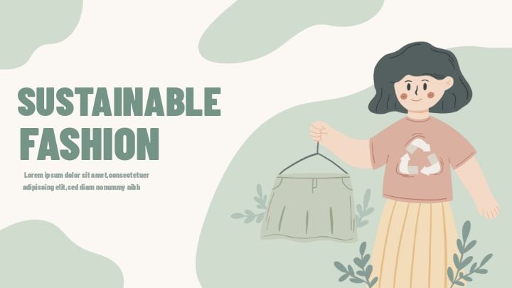 illustration of fashion banner promoting eco-friendly conservation