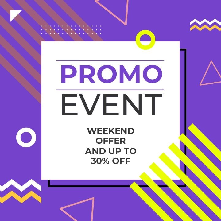 instagram post elevating style with geometric colors and personality promotion