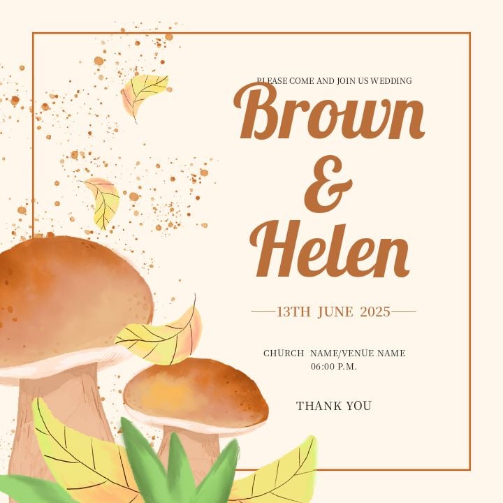 instagram post enchanting watercolor fairy tale wedding card
