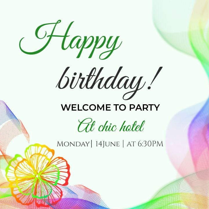 instagram post floral delight for birthday celebration