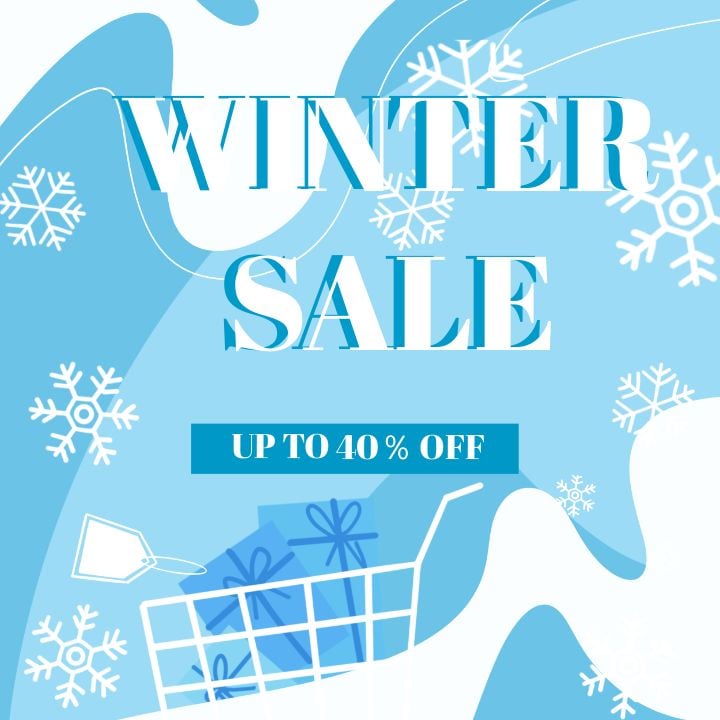 instagram post for winter sale discount