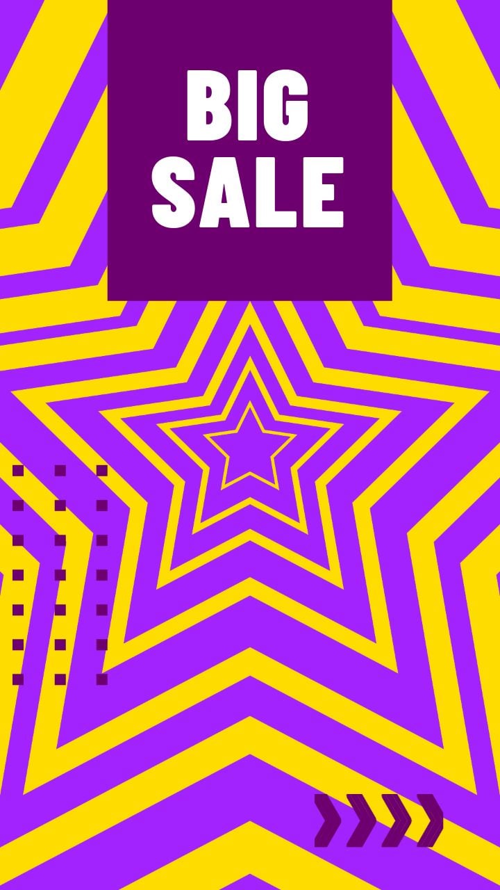 instagram story promotion featuring colorful geometric stars