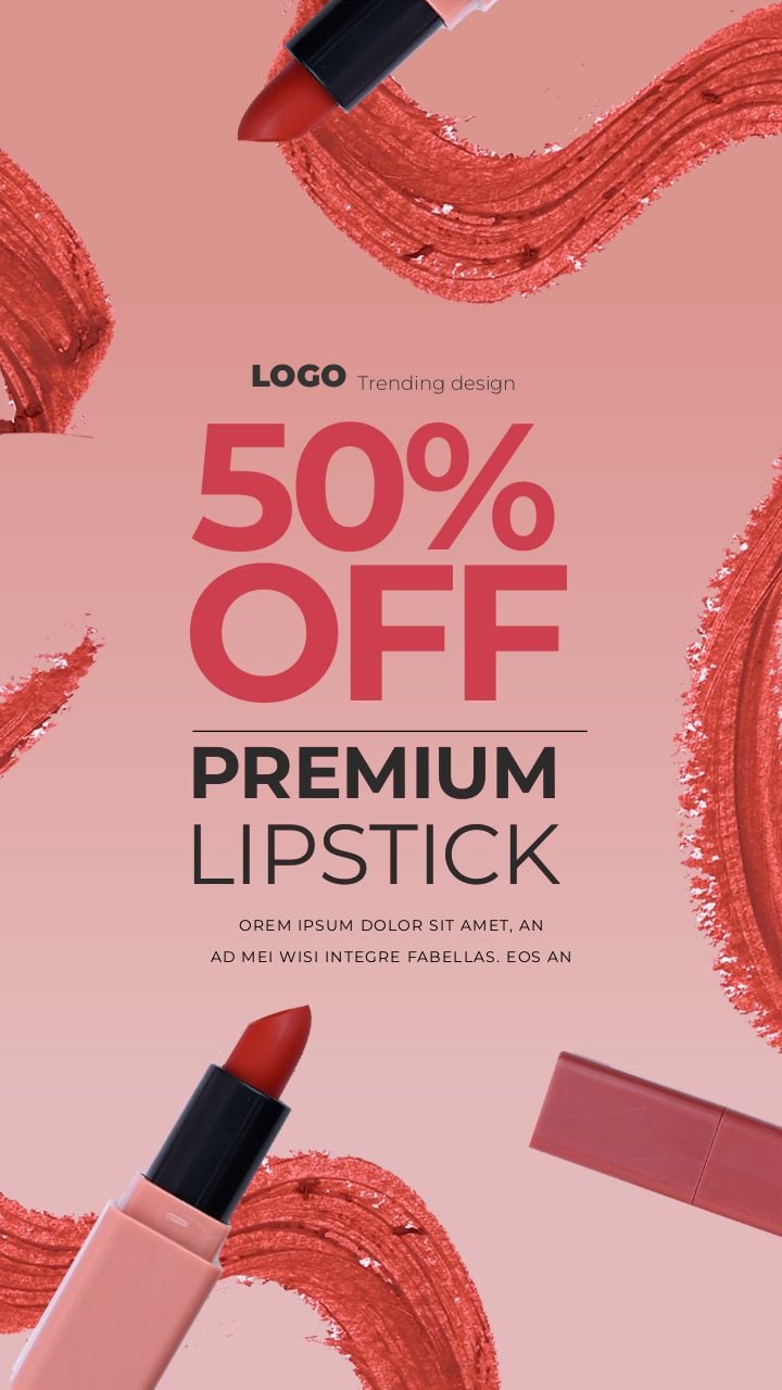 instagram story promotion gradient lipstick makeup in fashionable colors