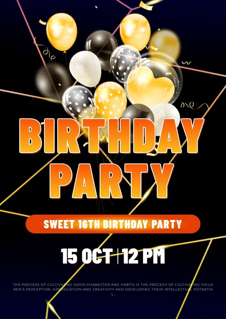 invitation to a sweet black sea birthday celebration