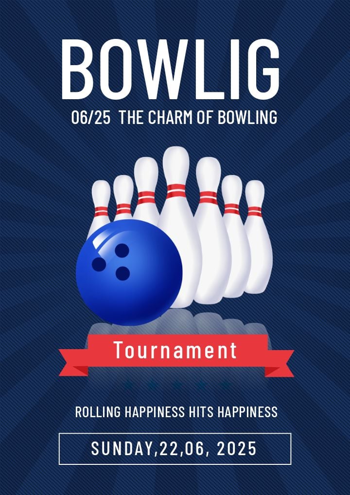 invitation to promotional bowling tournament event