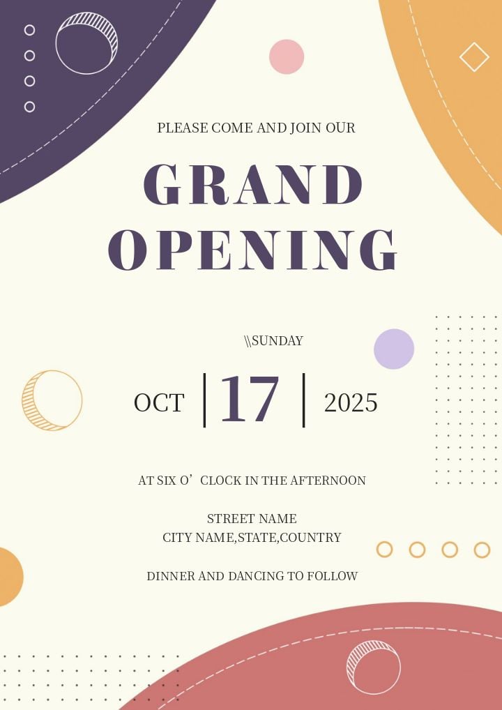 invitation with an innovative and abstract design