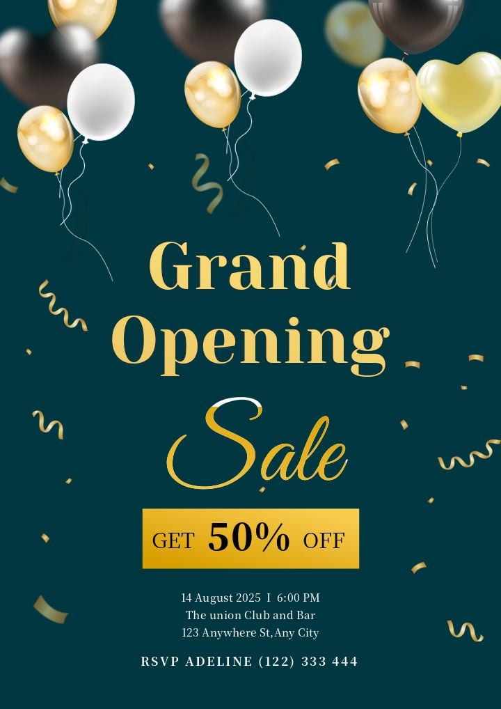 luxurious business launch invitation
