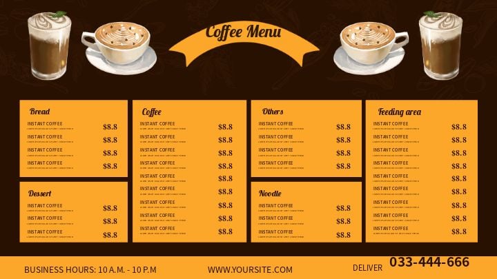 menu of creativity a yellow-inspired café