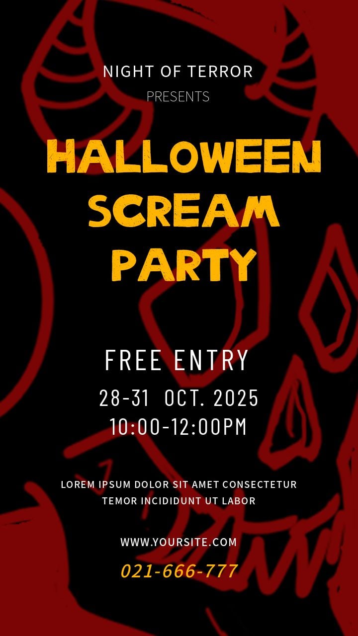 minimalist  creative halloween instagram story