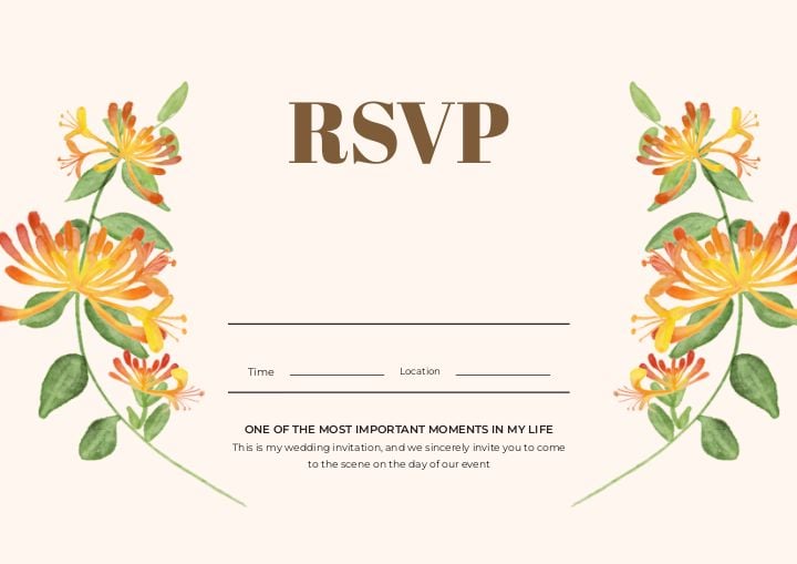 minimalist floral greeting card design