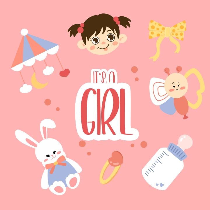 pink social media party for baby girls