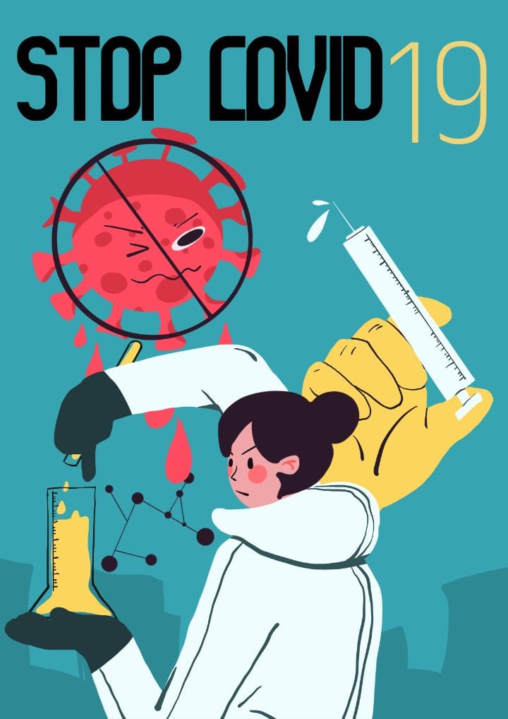 poster concept battling the coronavirus