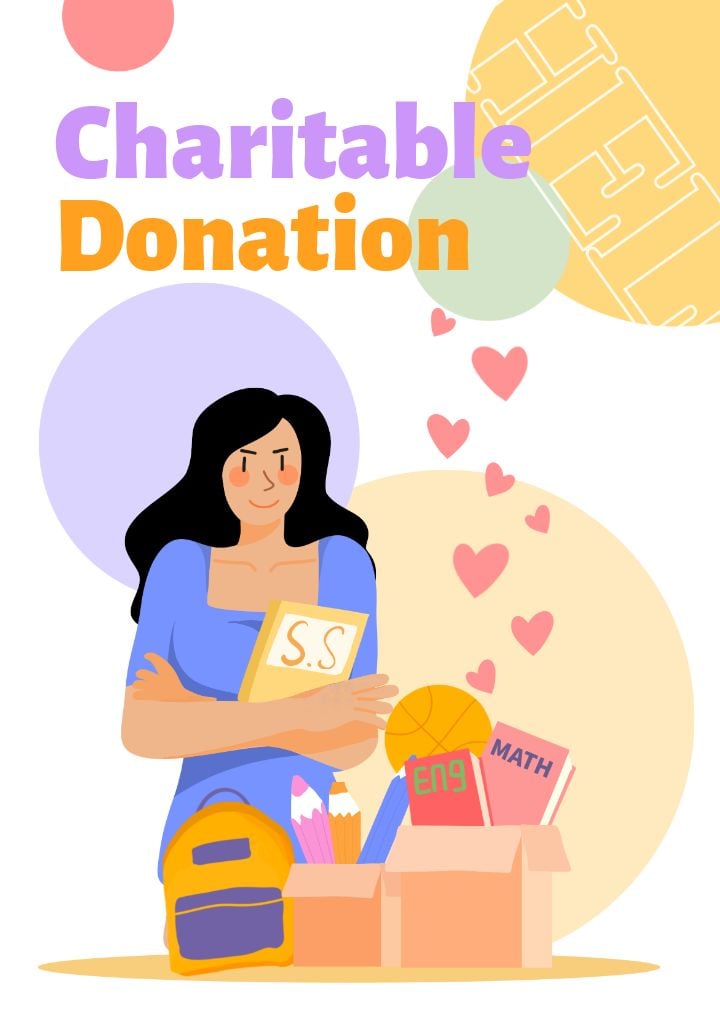 poster embracing the spirit of generosity charity and donations