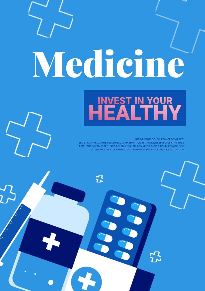poster promoting health-oriented medications