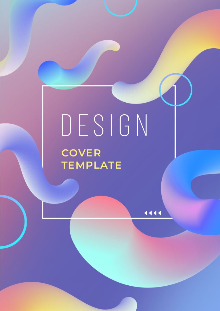 poster with a purple geometric business cover design