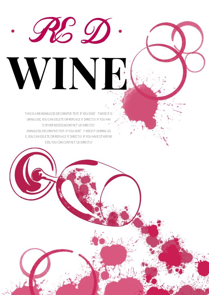 promotional red wine glass advertisement