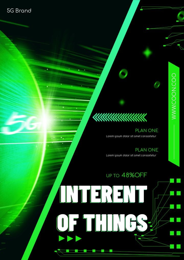 propaganda poster promoting eco-friendly network technology